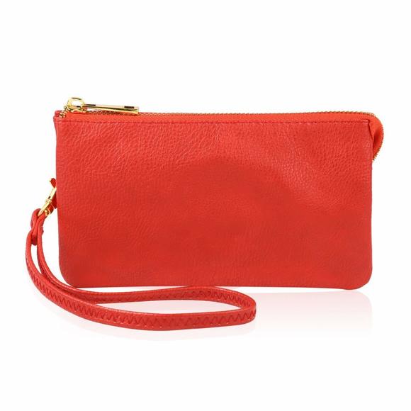 Convertible Faux Leather Wallet Purse Clutch - Mini Handbag Detachable Chain :o - Picture 1 of 7